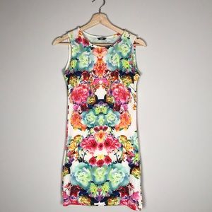 H&M Floral Bodycon Dress in Size Medium
